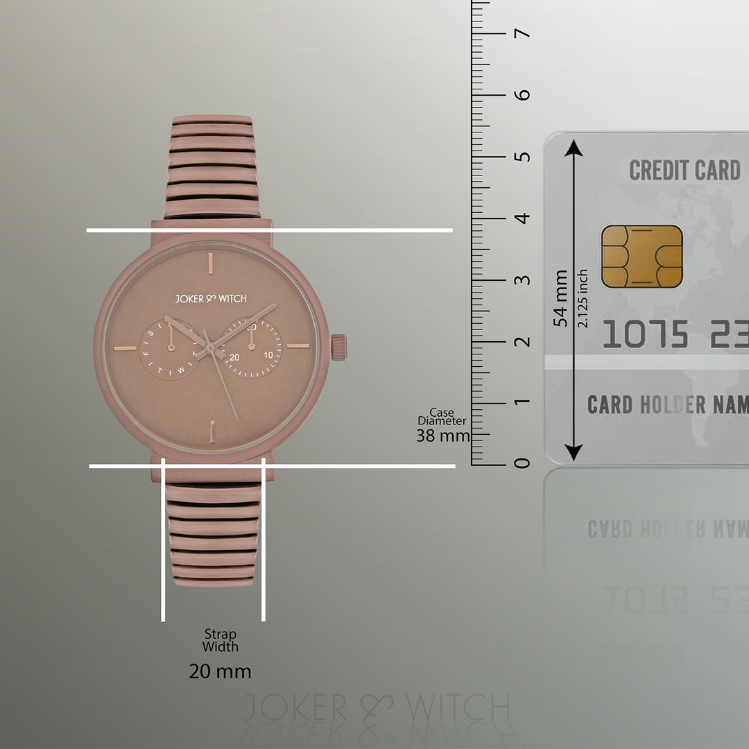 Airo Maroon Medium Dial Linked Chain Strap Women's Watch