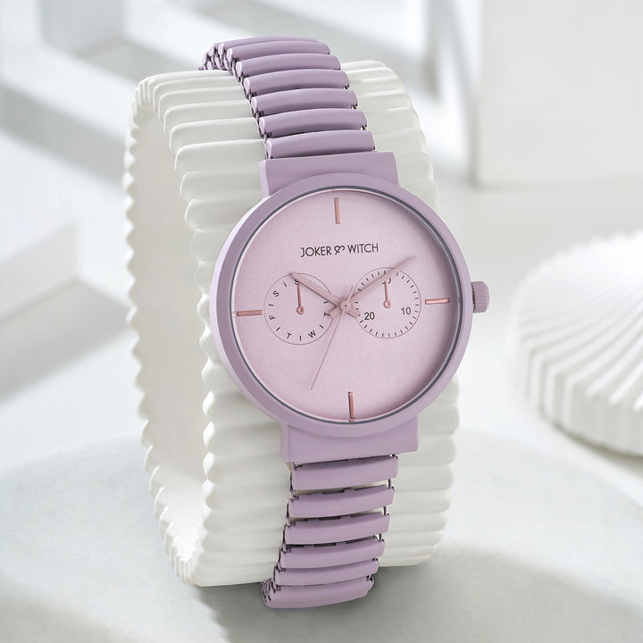 Airo Lavendar Medium Dial Linked Chain Strap Women's Watch