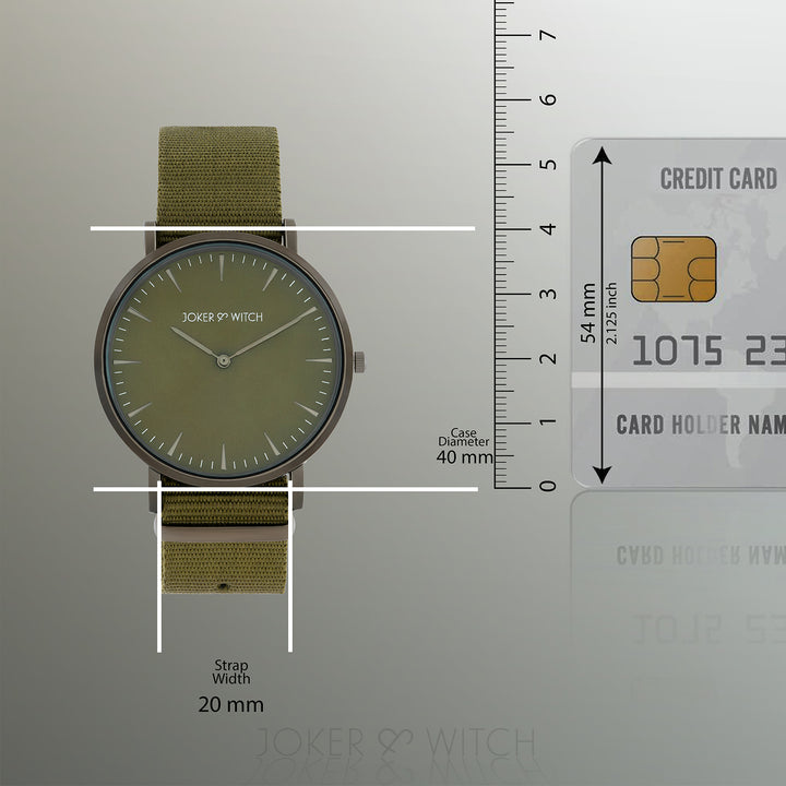 Phile Olive Large Dial Nato Strap Men's Watch