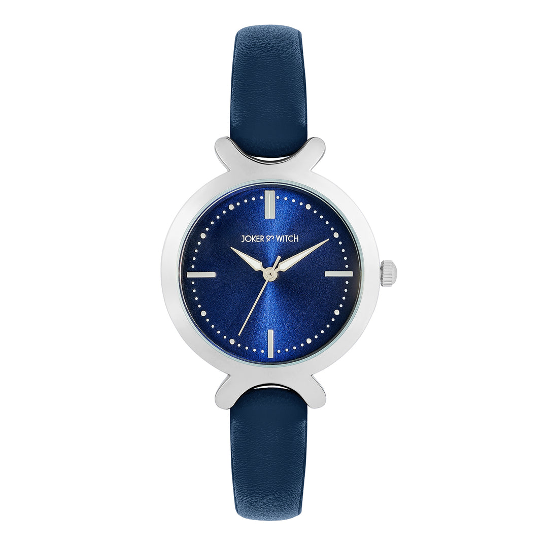 Opal Blue Sunray Medium Dial Blue PU Strap Women's Watch