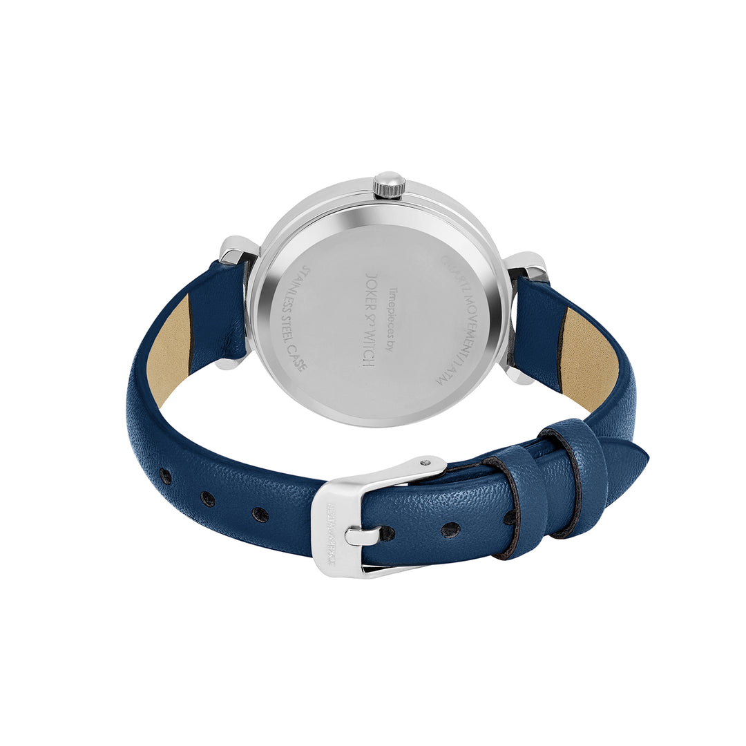 Opal Blue Sunray Medium Dial Blue PU Strap Women's Watch