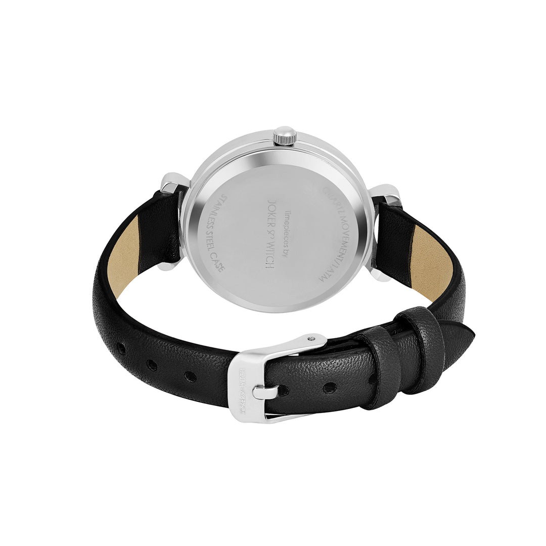 Opal Black Sunray Medium Dial Black PU Strap Women's Watch