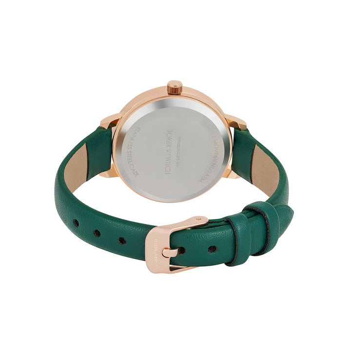Skyfall Green and MOP Medium Dial Green PU Strap Women's Watch