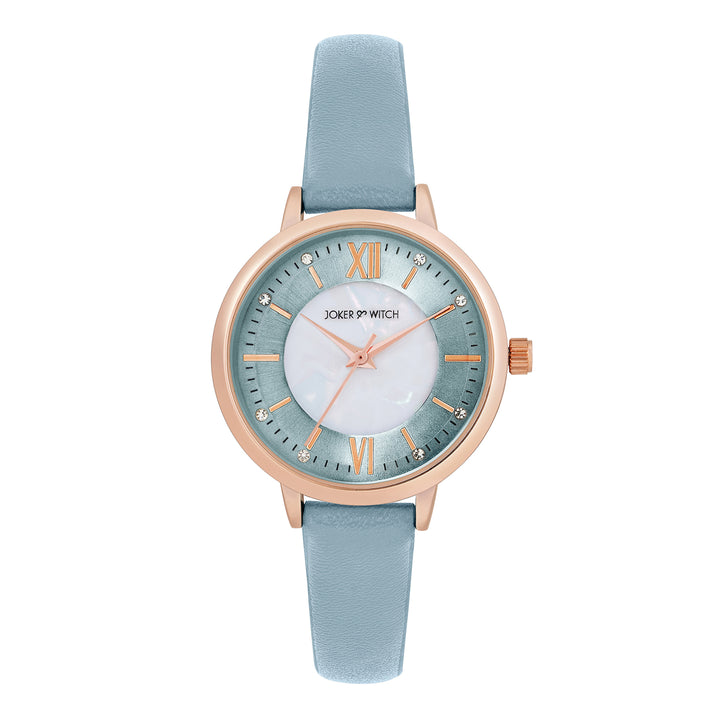 Skyfall Grey and MOP Medium Dial Grey PU Strap Women's Watch
