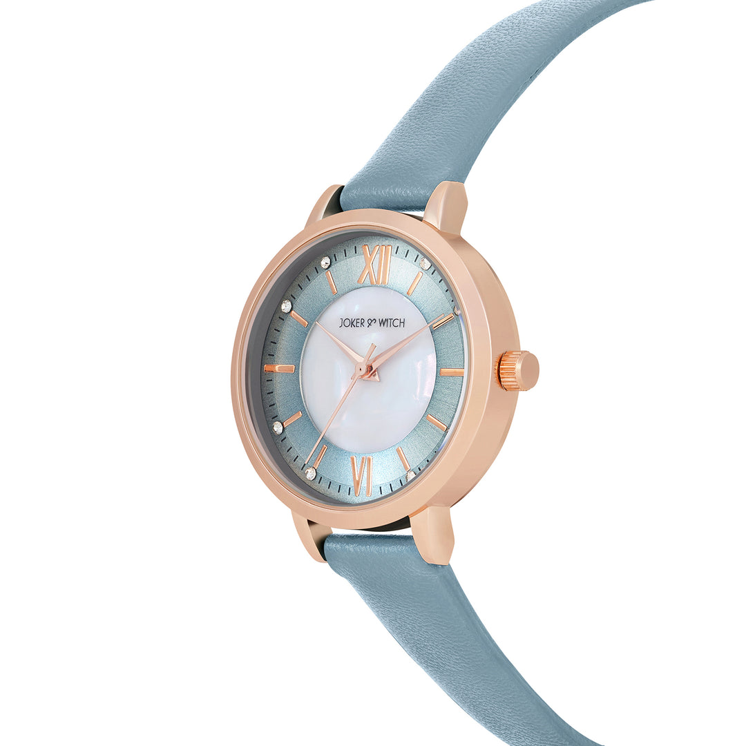 Skyfall Grey and MOP Medium Dial Grey PU Strap Women's Watch