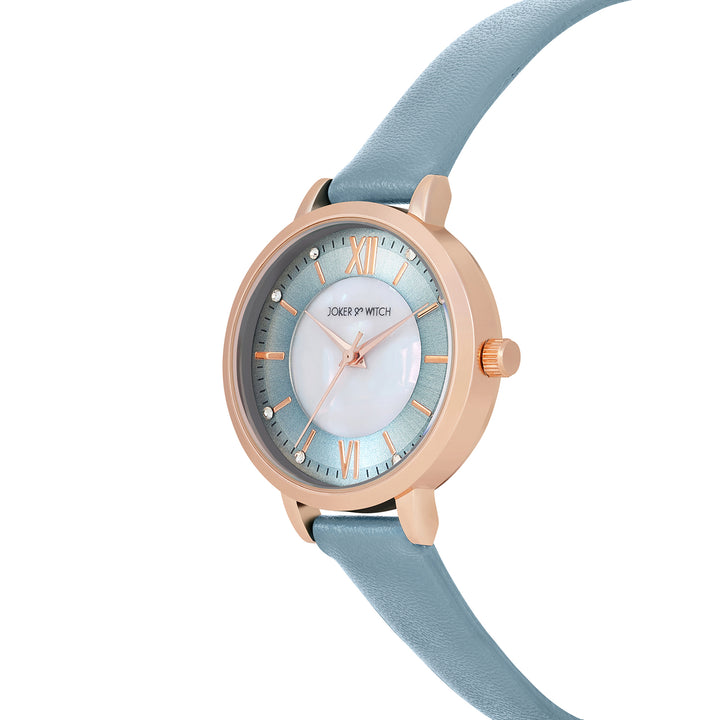 Skyfall Grey and MOP Medium Dial Grey PU Strap Women's Watch