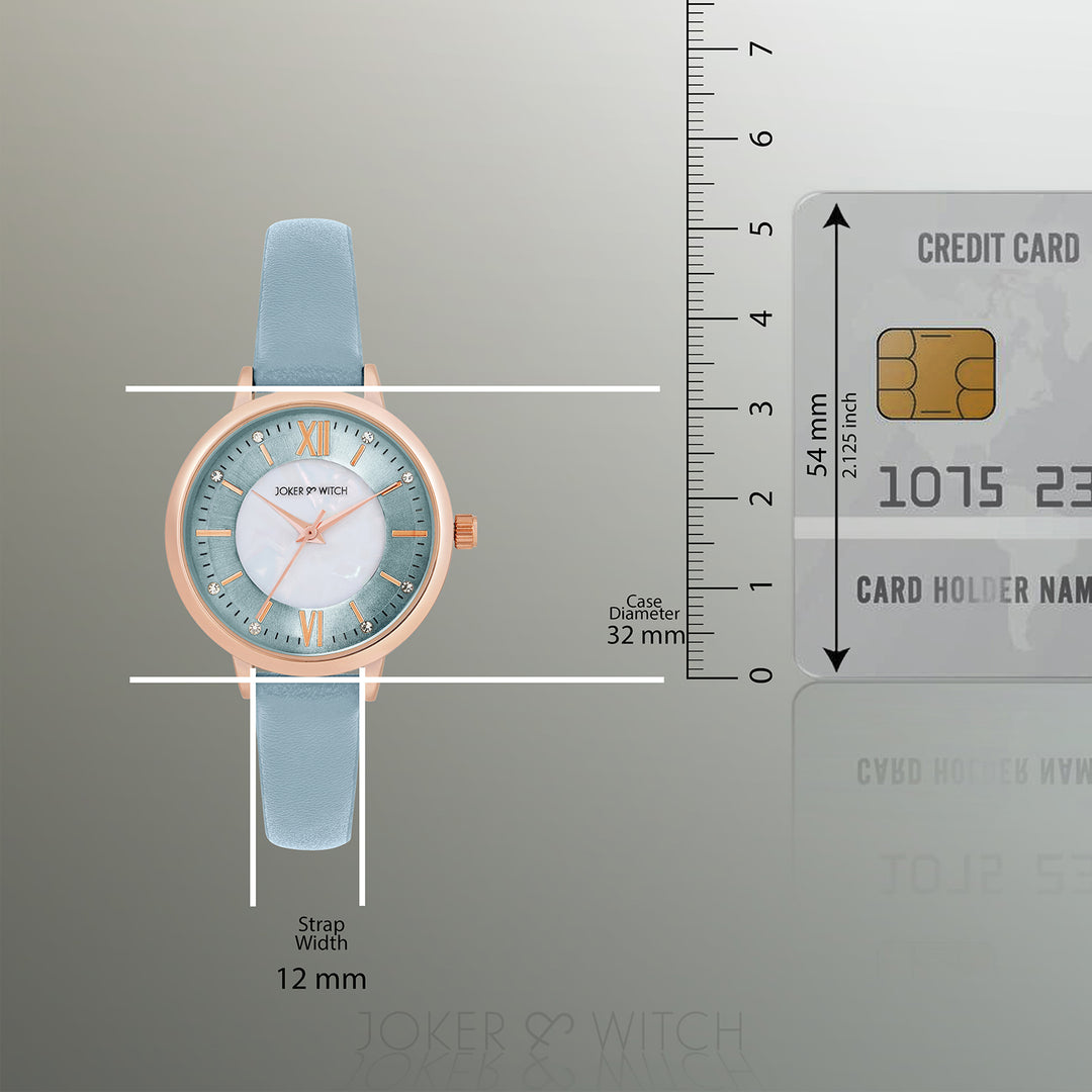 Skyfall Grey and MOP Medium Dial Grey PU Strap Women's Watch