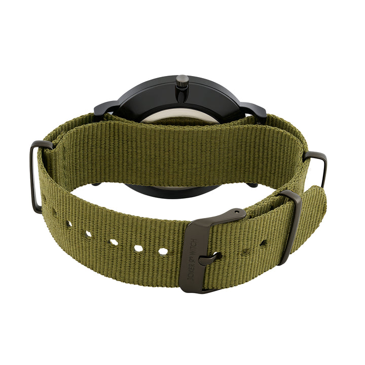 Neo Black Large Dial Olive Nato Strap Men's Watch