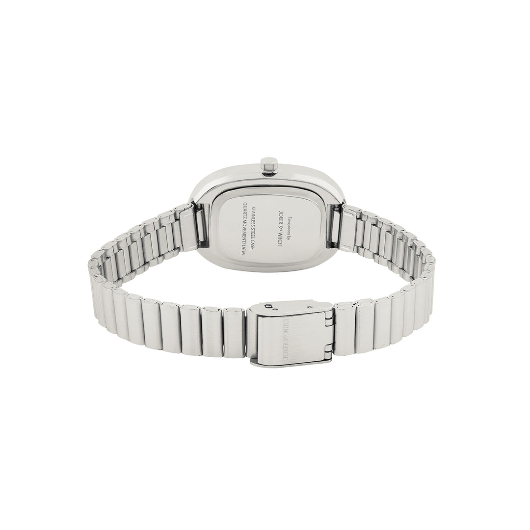 Eterna Emerald Sunray Small Oval Dial Silver Linked Chain Strap Women's Watch