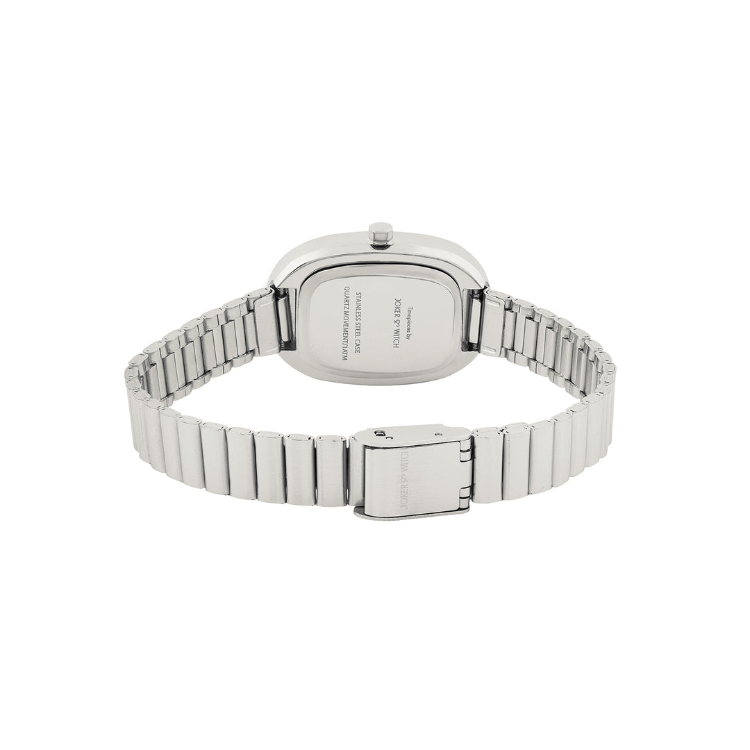 Eterna Silver Sunray Small Oval Dial Silver Linked Chain Strap Women's Watch