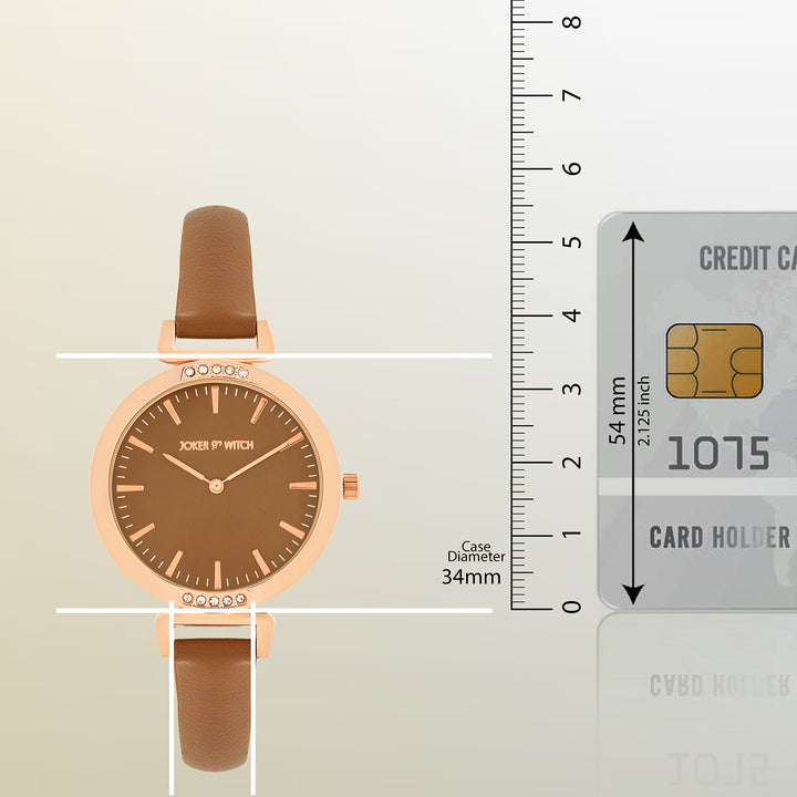 Petite Mocha Medium Dial PU Strap Women's Watch