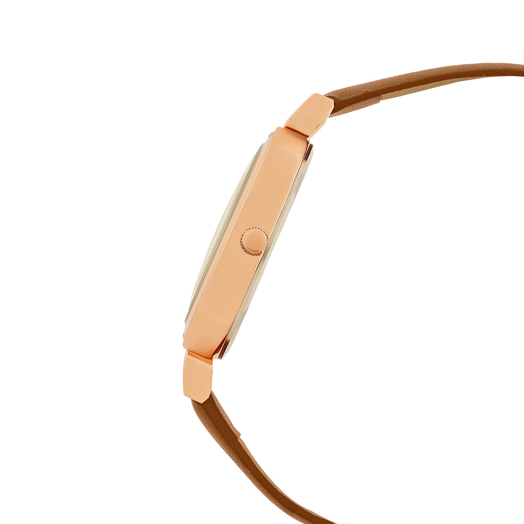 Petite Mocha Medium Dial PU Strap Women's Watch