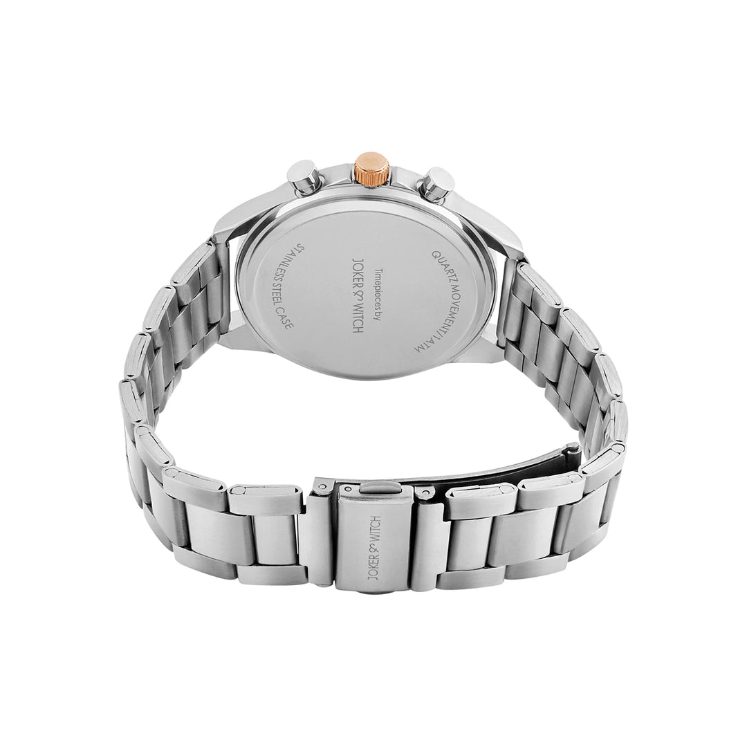 Dubai Silver Sunray Large Dial Silver Linked Chain Strap Men's Watch