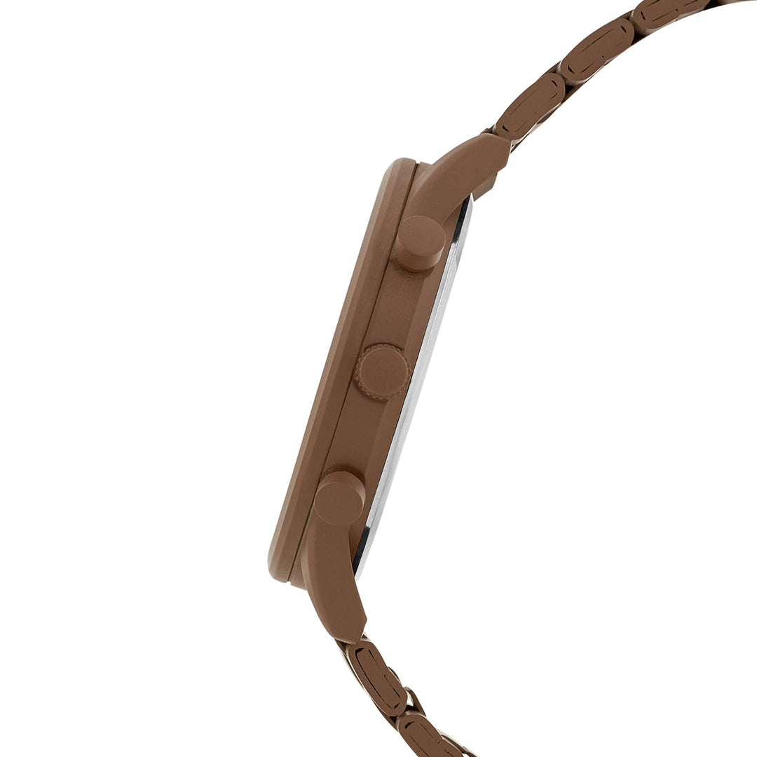 Hudson Brown XLarge Dial Linked Chain Strap Men's Watch