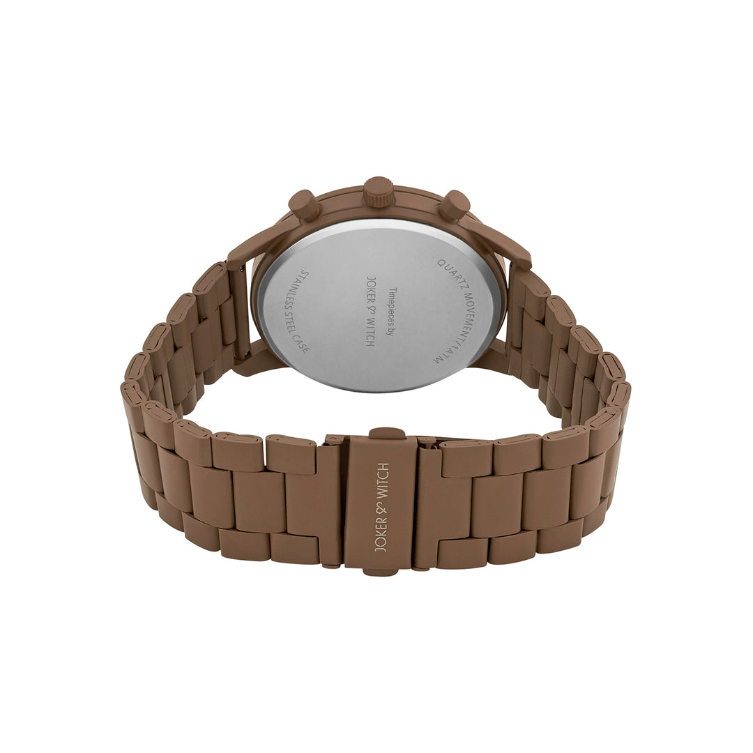 Hudson Brown XLarge Dial Linked Chain Strap Men's Watch