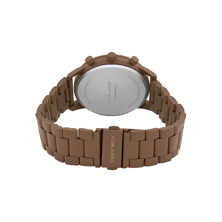 Hudson Brown XLarge Dial Linked Chain Strap Men's Watch