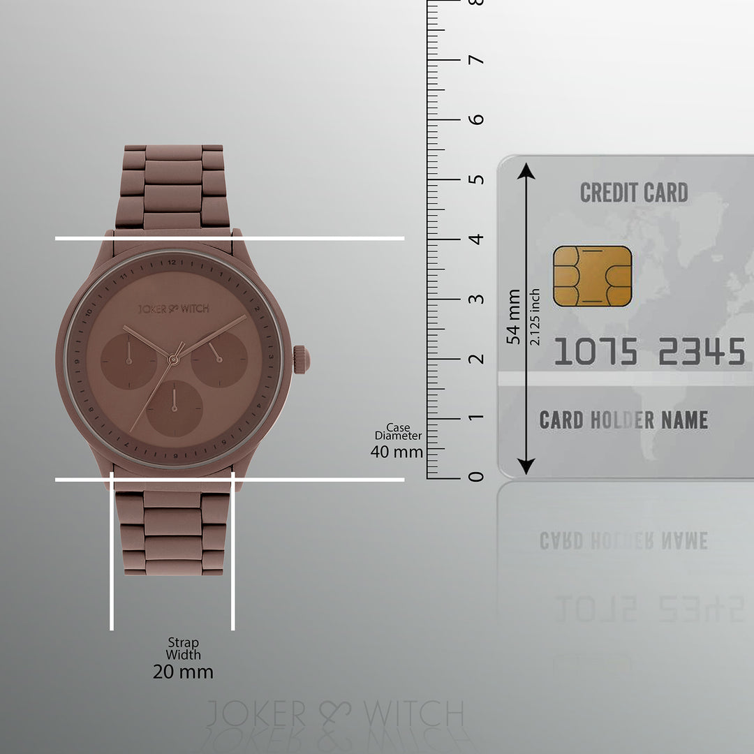 Nexus Brown Large Dial Linked Chain Strap Men's Watch