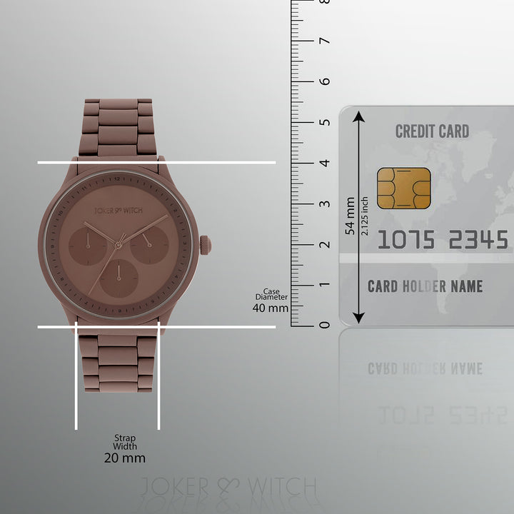 Nexus Brown Large Dial Linked Chain Strap Men's Watch