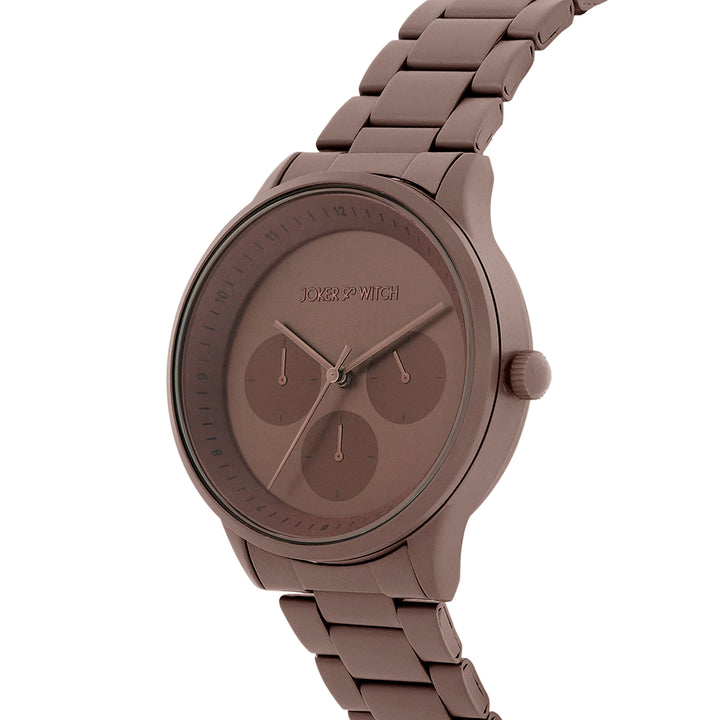 Nexus Brown Large Dial Linked Chain Strap Men's Watch