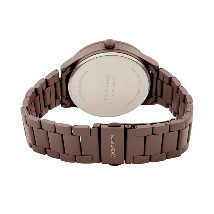 Nexus Brown Large Dial Linked Chain Strap Men's Watch