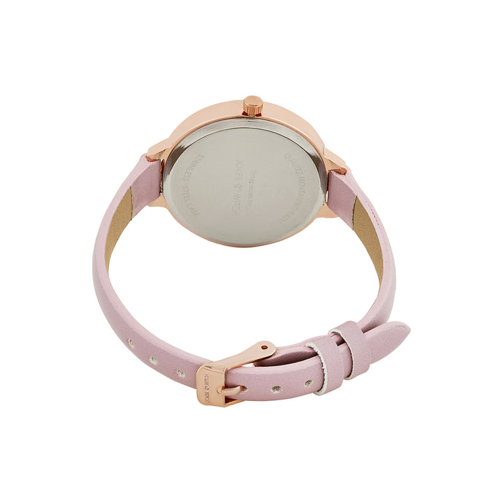 Sunrise Lavendar Medium Rhinestone Dial PU Strap Women's Watch