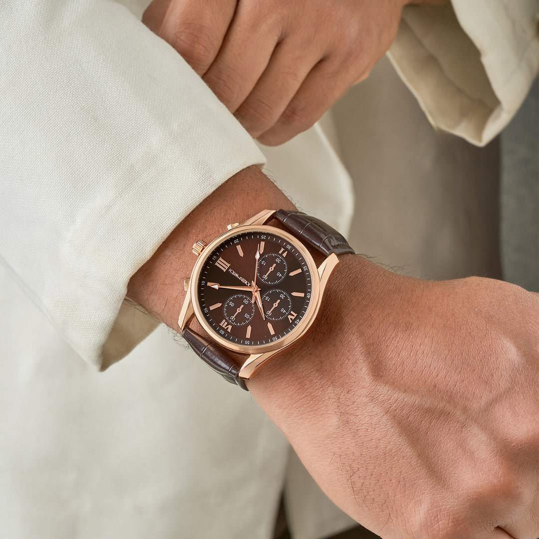 Gladiator Brown Large Dial PU Strap Men's Watch