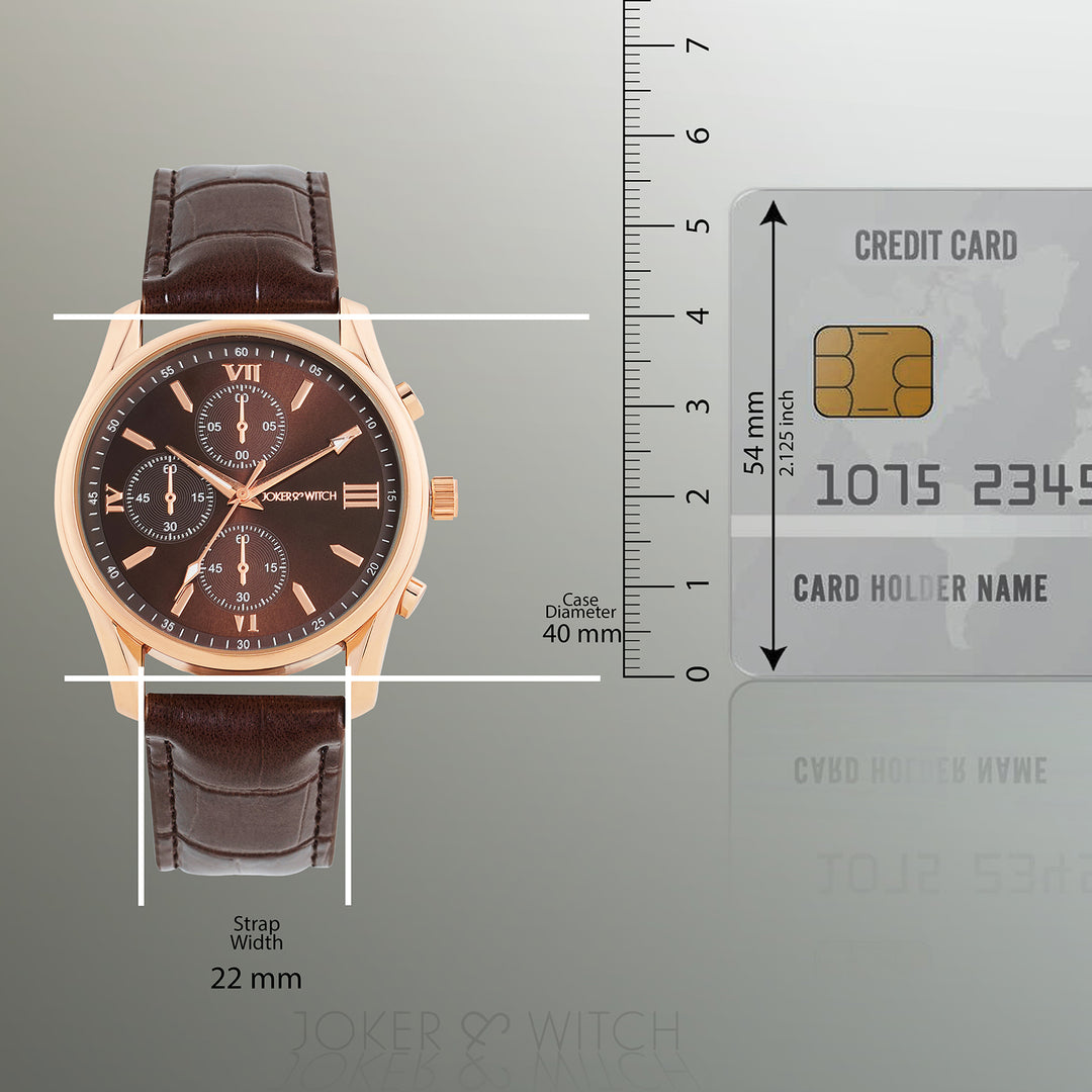 Gladiator Brown Large Dial PU Strap Men's Watch