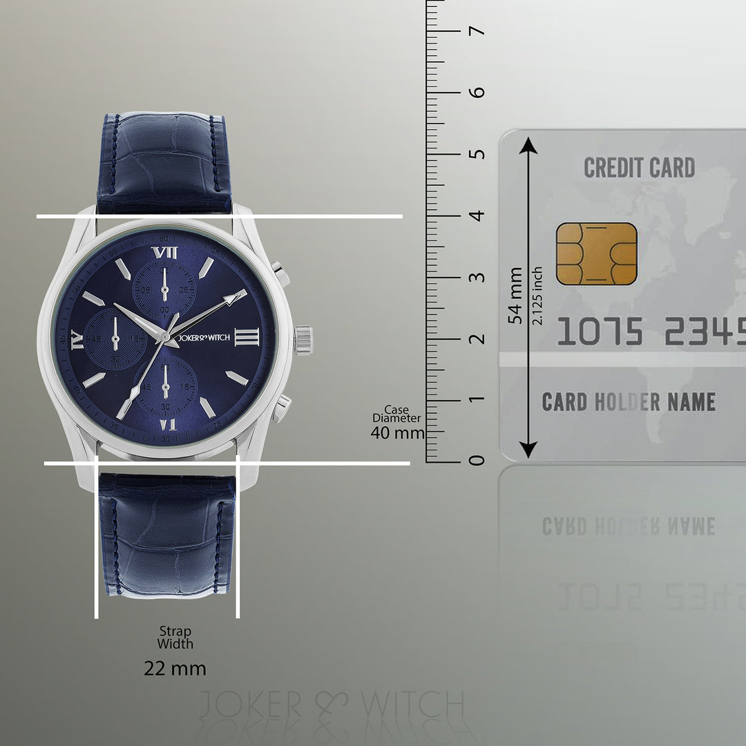 Gladiator Blue Large Dial PU Strap Men's Watch