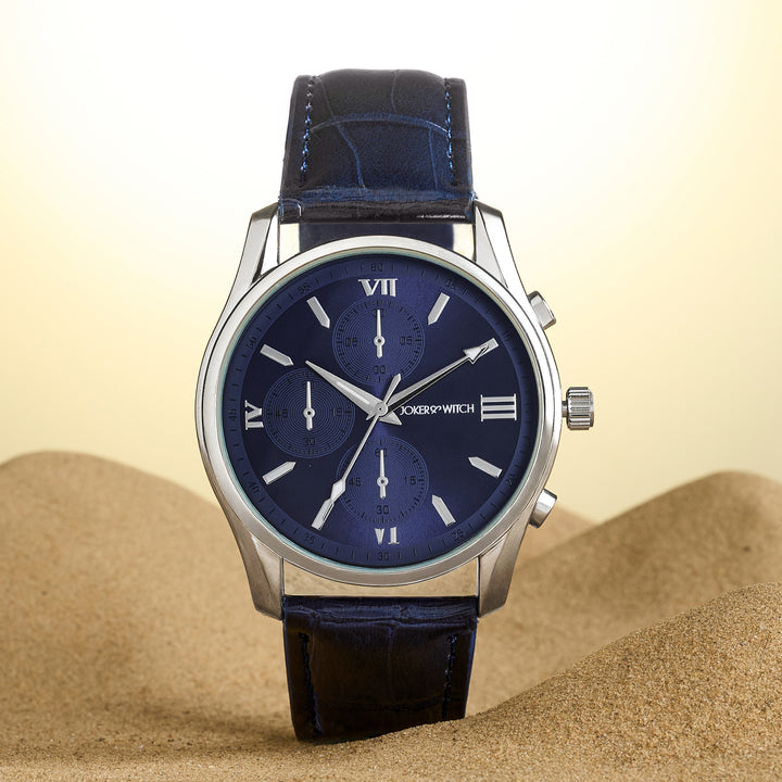 Gladiator Blue Large Dial PU Strap Men's Watch