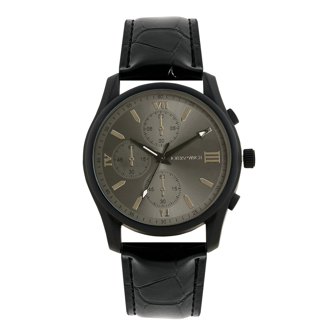 Gladiator Black Large Dial PU Strap Men's Watch