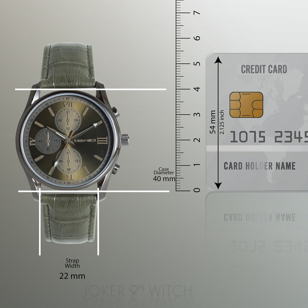 Gladiator Gunmetal Large Dial PU Strap Men's Watch