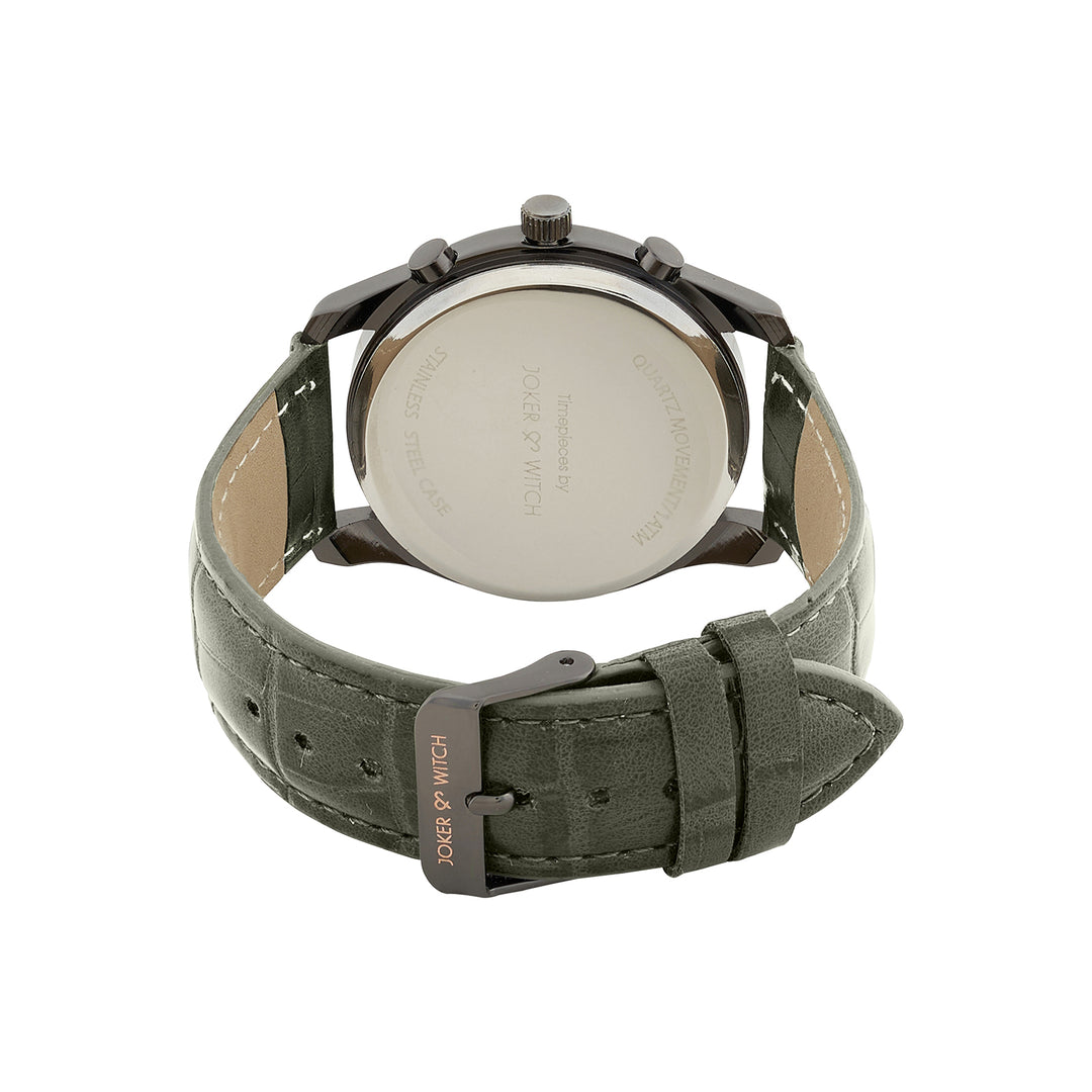 Gladiator Gunmetal Large Dial PU Strap Men's Watch