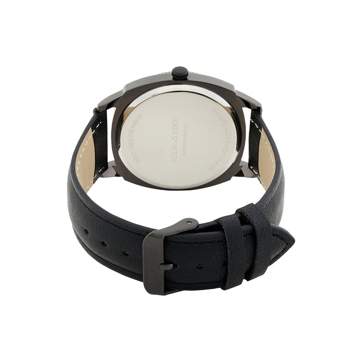 Viking Black Large Dial PU Strap Men's Watch