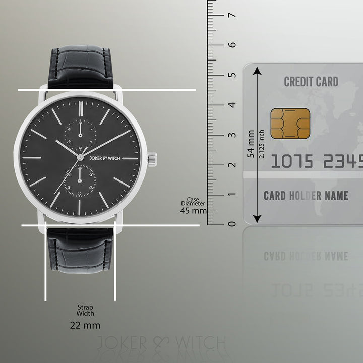 Orion Black XLarge Dial PU Strap Men's Watch