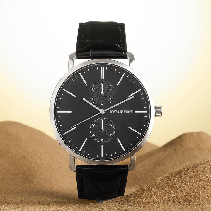 Orion Black XLarge Dial PU Strap Men's Watch