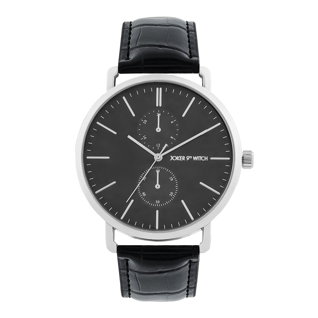 Orion Black XLarge Dial PU Strap Men's Watch