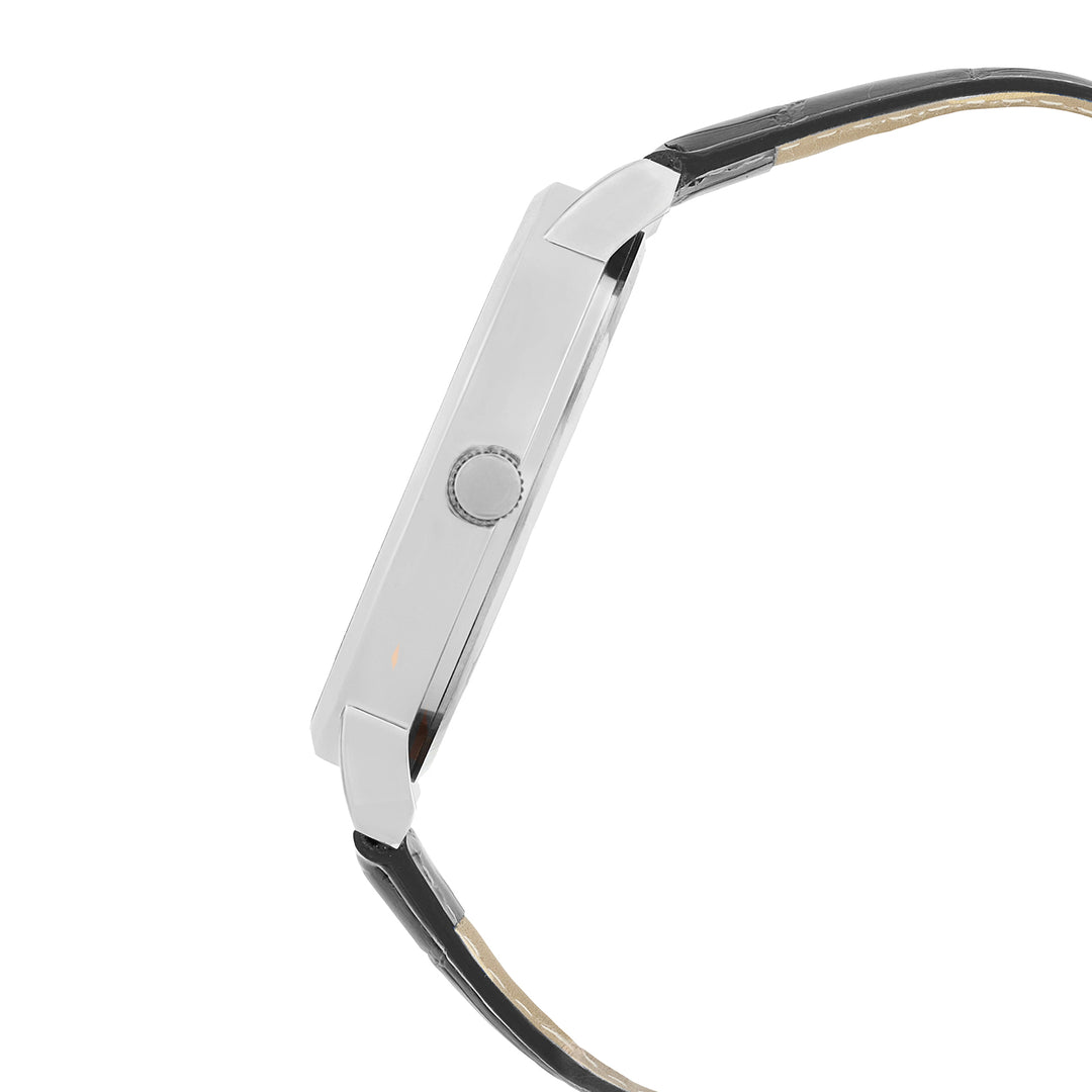 Orion Black XLarge Dial PU Strap Men's Watch