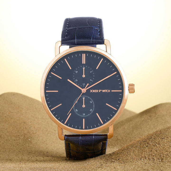 Orion Blue XLarge Dial PU Strap Men's Watch