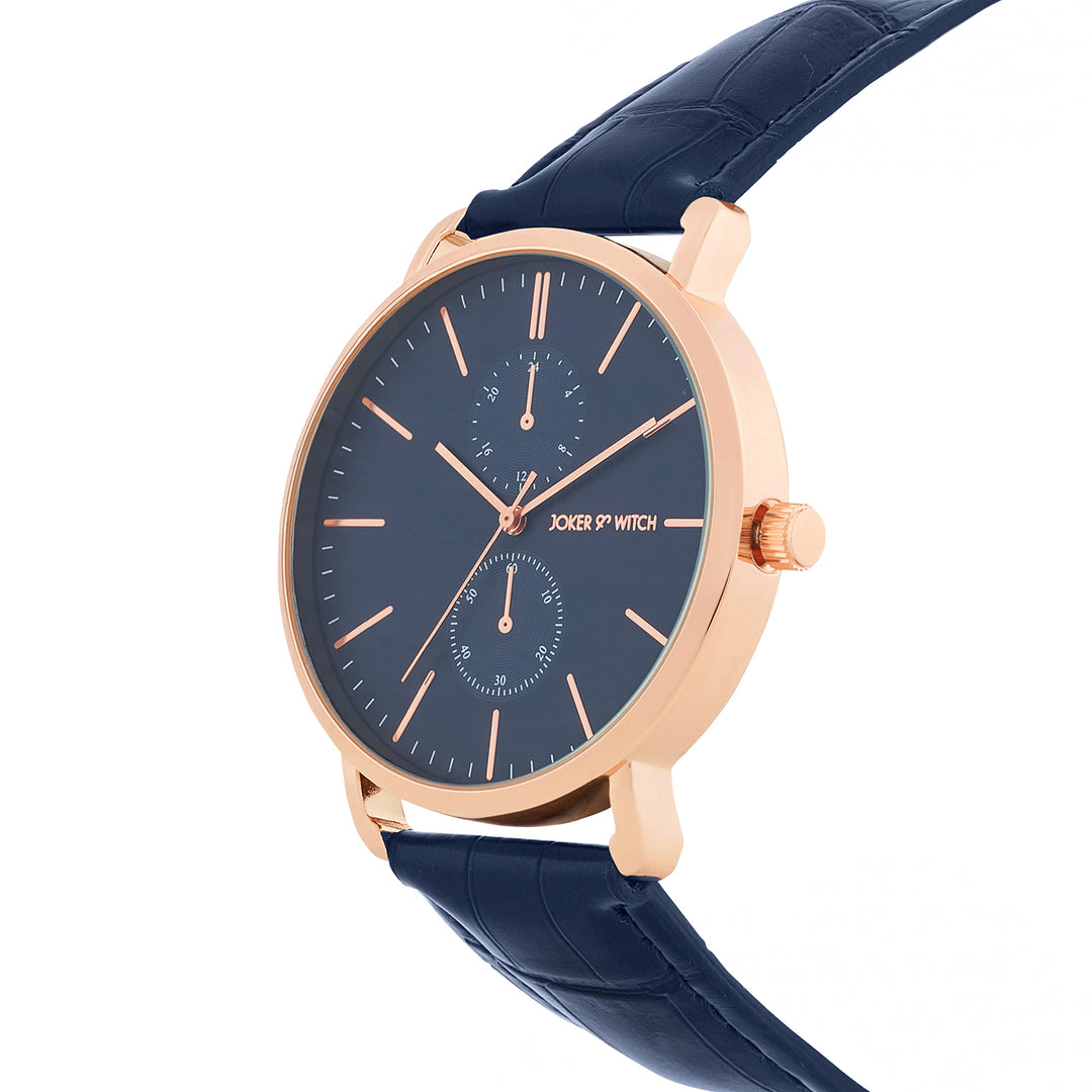 Orion Blue XLarge Dial PU Strap Men's Watch