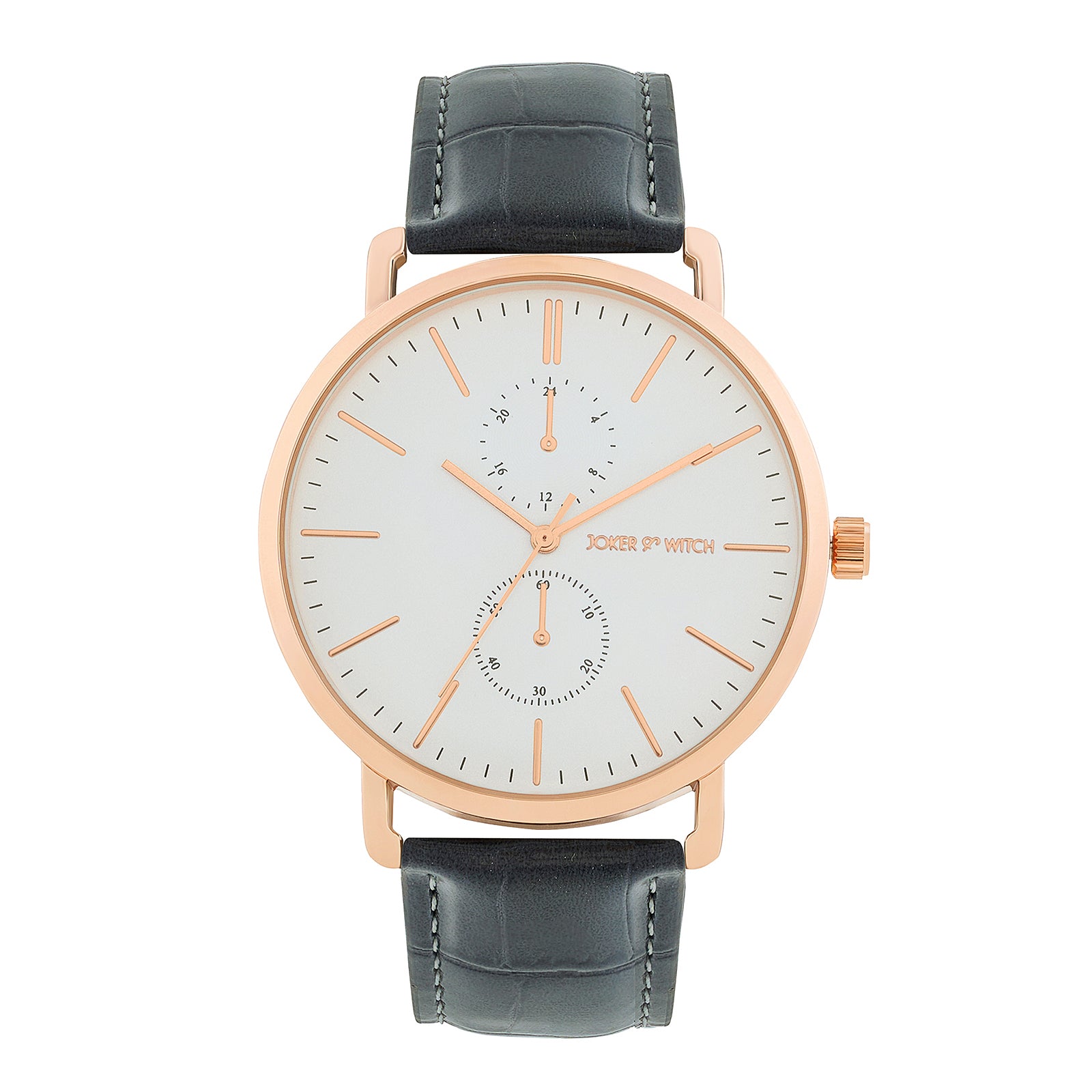 Orion White XLarge Dial Grey PU Strap Men's Watch