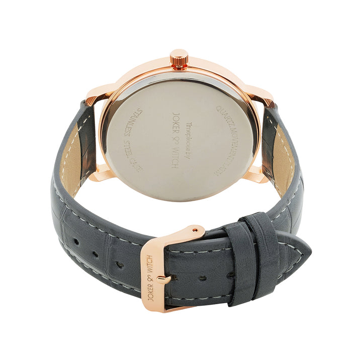 Orion White XLarge Dial Grey PU Strap Men's Watch