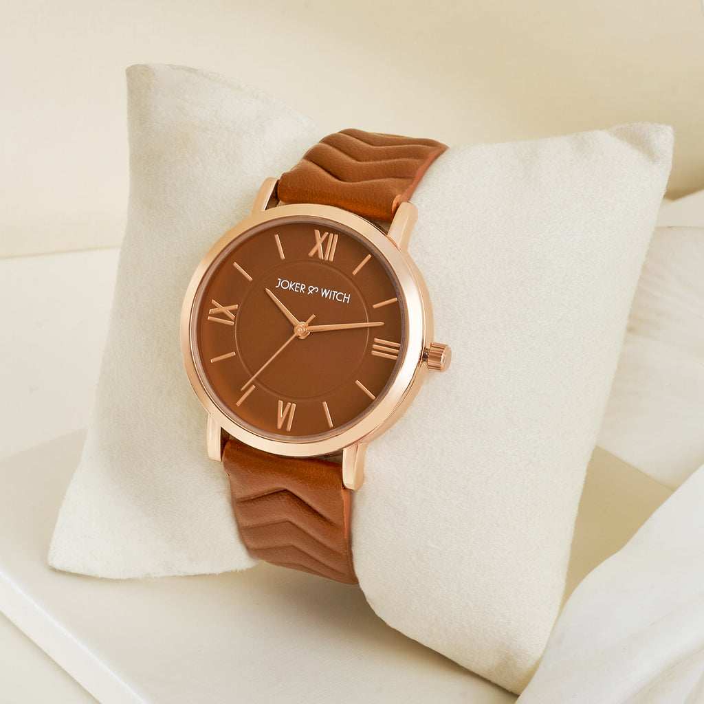 Altair Brown Medium Dial PU Strap Women's Watch