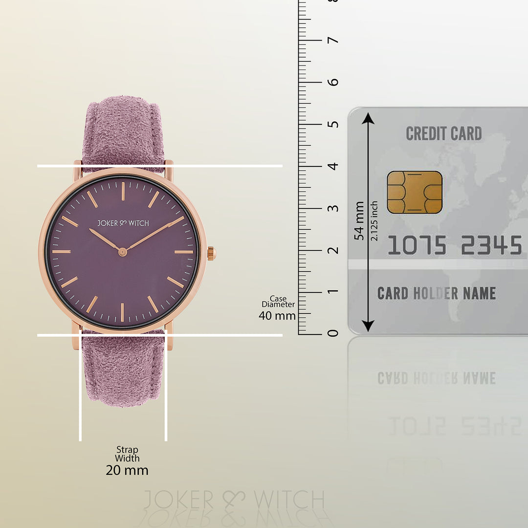 Hope Dusty Rose Large Dial PU Strap Women's Watch