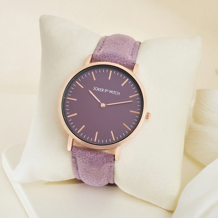 Hope Dusty Rose Large Dial PU Strap Women's Watch