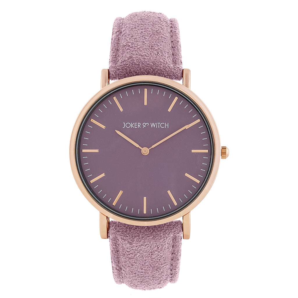 Hope Dusty Rose Large Dial PU Strap Women's Watch