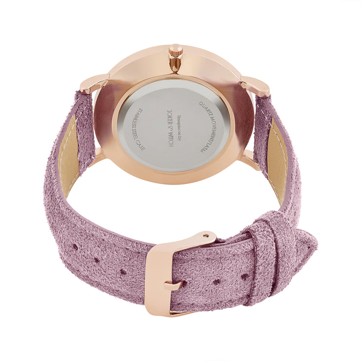 Hope Dusty Rose Large Dial PU Strap Women's Watch