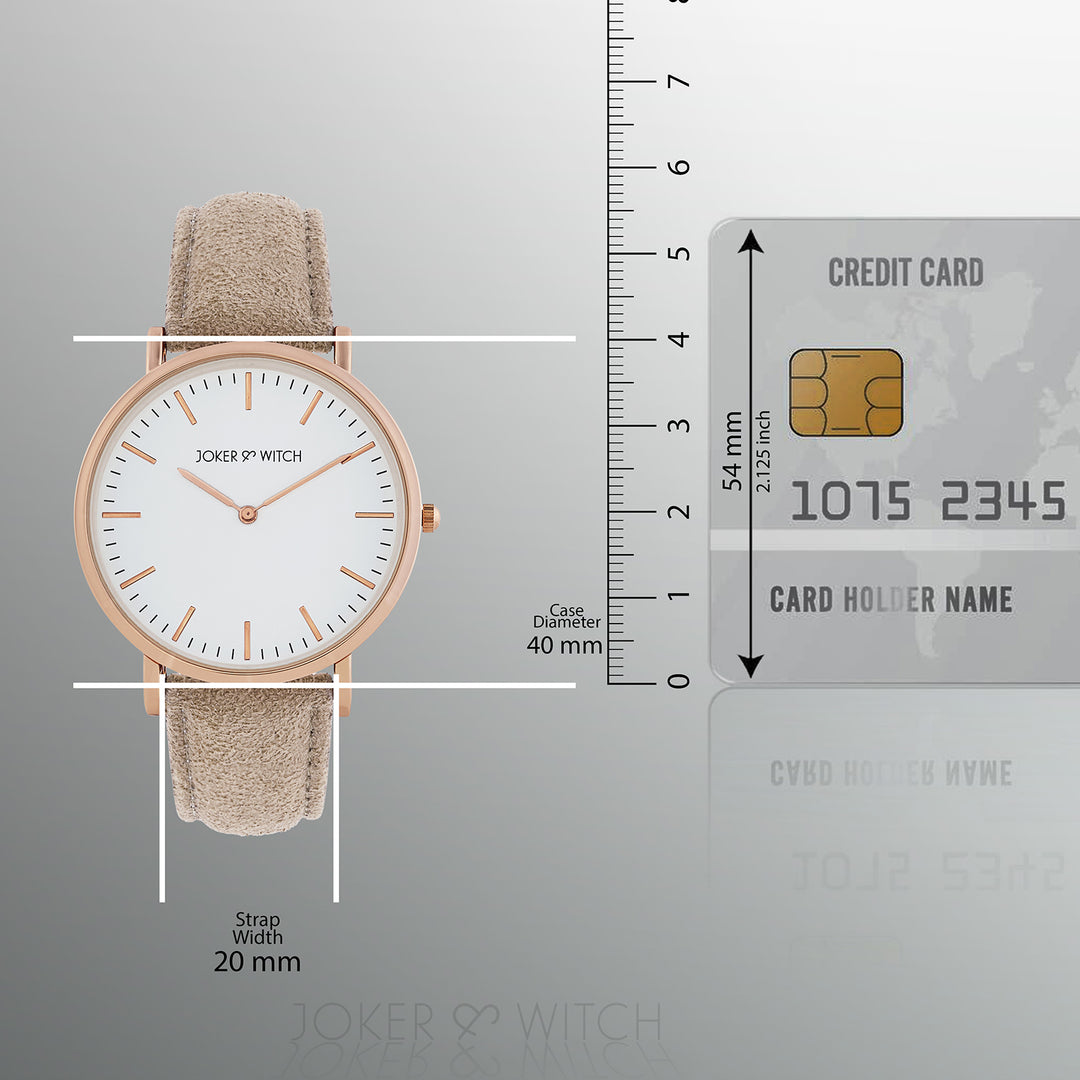 Hope White Large Dial Crème PU Strap Women's Watch