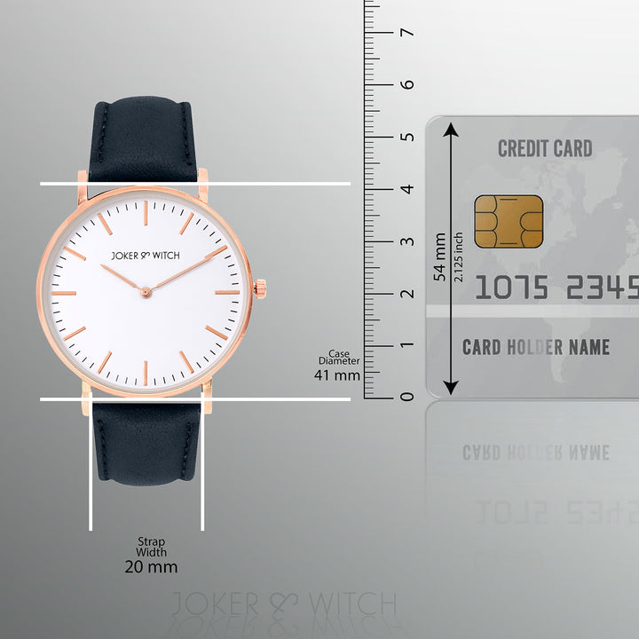 Hope White Large Dial Blue PU Strap Women's Watch