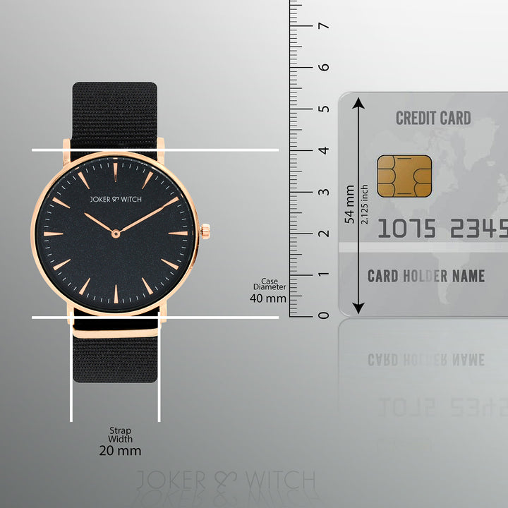 Aimee Black Large Dial Nato Strap Men's Watch