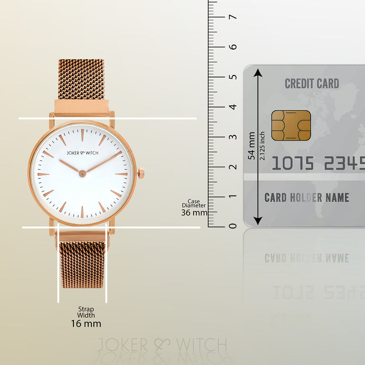 Ivy White Medium Dial Rose Gold Magnetic Strap Women's Watch